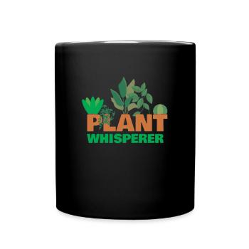 Plant Whisperer Plants Potted Plant - Full Colour Mug - black - Front