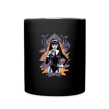 Gothic Kaffeeliebhaber Halloween Kostüm für - Tasse einfarbig - Schwarz - Vorne