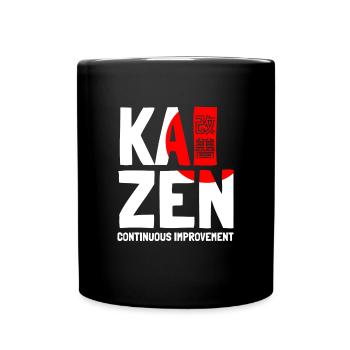 Kaizen Improvement Japanese Japan - Full Colour Mug - black - Front
