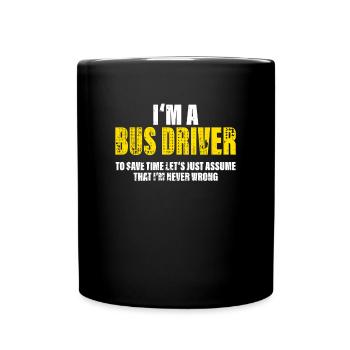 Chauffeur de bus Drôle Dire Profession Collègue Cadeau - Mug uni - noir - Devant