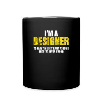 Designer Drôle Dicton Profession Collègue Cadeau - Mug uni - noir - Devant