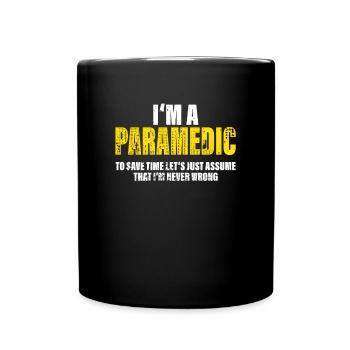 Ambulancier Drôle Dicton Profession Collègue Cadeau - Mug uni - noir - Devant
