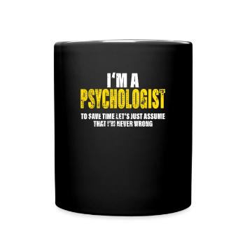 Psychologue Drôle Parole Profession Collègue Cadeau - Mug uni - noir - Devant