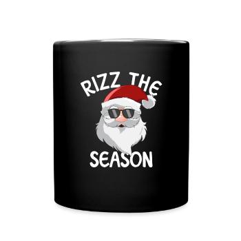 Rizz The Season Lustiger Rizz Santa Rizzler Santa - Tasse einfarbig - Schwarz - Vorne