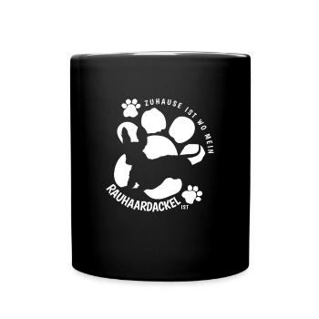 Home Où Mon teckel à poil dur Teckel - Mug uni - noir - Devant