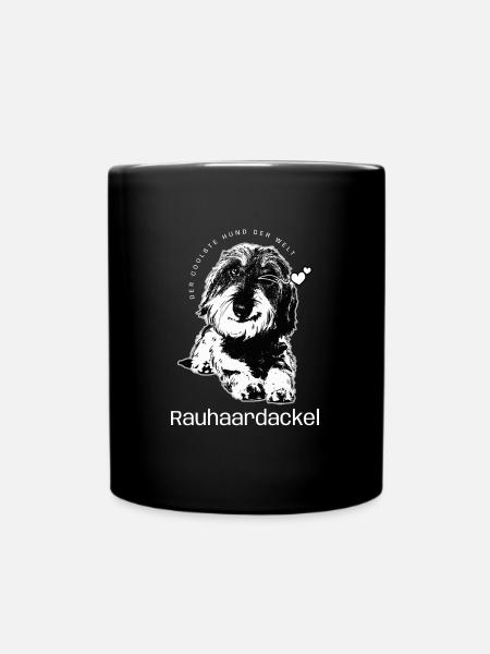 Cooler Hund Rauhaardackel Hunde - Tasse einfarbig - Schwarz