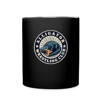 Alligator-Wrestling-Club - Tasse einfarbig - Schwarz - Vorne