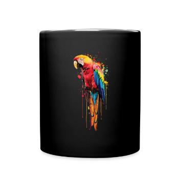 Perroquet - Mug uni - noir - Devant