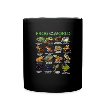 Les grenouilles du monde aiment les grenouilles, l’herpétologie pour - Mug uni - noir - Devant