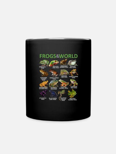 Frösche der Welt lieben Frösche, Herpetologie für - Tasse einfarbig - Schwarz