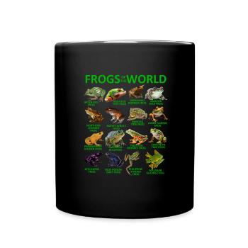 Les grenouilles du monde aiment les grenouilles, l’herpétologie pour - Mug uni - noir - Devant