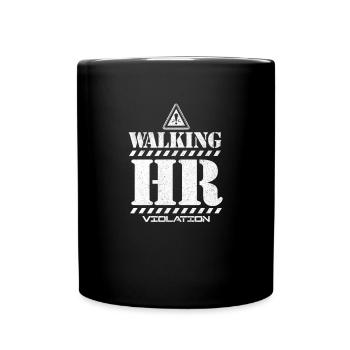 Human Resources Funny Walking HR-Violative A - Full Colour Mug - black - Front