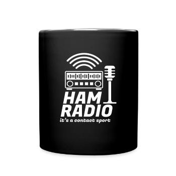 Ham Radio Contact Sport Funk Amateur - Full Colour Mug - black - Front