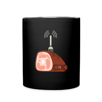 Ham Radio Schinken Funkliebhaber Amateur - Tasse einfarbig - Schwarz - Vorne