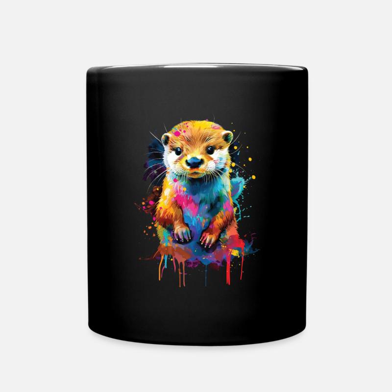 Otter - Full Colour Mug - black