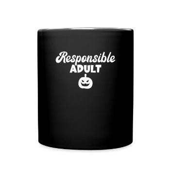 Halloween Responsible Adult Costume - Full Colour Mug - black - Front