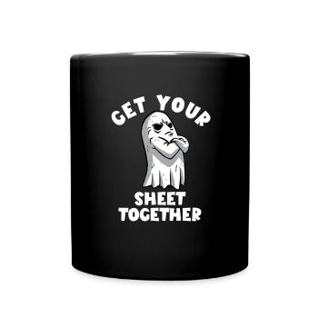 Halloween Ghost. Get your hand together - Full Colour Mug - black - Front