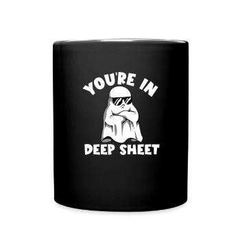 Halloween ghost, you're deep in the ceiling - Full Colour Mug - black - Front