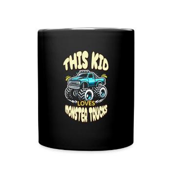 Ce gamin adore le Monster Truck de Monster Tr - Mug uni - noir - Devant