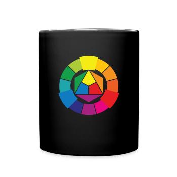 Farbenrad Künstler Kreativ Farben Kunst - Tasse einfarbig - Schwarz - Vorne