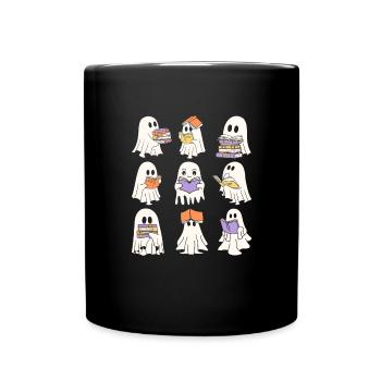 Livres de lecture fantôme Halloween Booooks Livre fantôme - Mug uni - noir - Devant