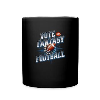 Stimmen Sie für Fantasy Football. Fantasy Football - Tasse einfarbig - Schwarz - Vorne