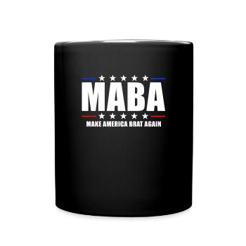Machen Sie America Brat Again zu einem lustigen Br - Tasse einfarbig - Schwarz - Vorne