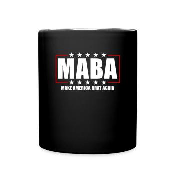 Machen Sie America Brat Again zu einem lustigen Br - Tasse einfarbig - Schwarz - Vorne