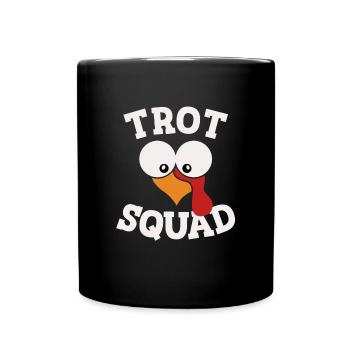 Trab-Trupp Truthahn-Trott-Thanksgiving-Trab-Trupp - Tasse einfarbig - Schwarz - Vorne