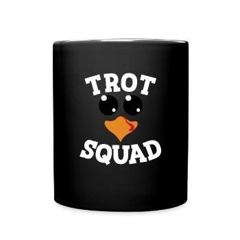 Trab-Trupp Truthahn-Trott-Thanksgiving-Trab-Trupp - Tasse einfarbig - Schwarz - Vorne