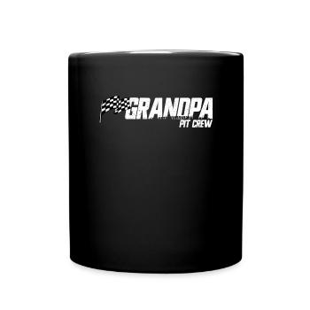 Pit Crew Grandpa Racing Birthday Family Racing Grandpa - Full Colour Mug - black - Front