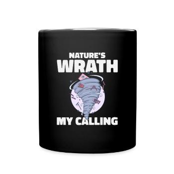 Storm Chasing: Der Zorn der Natur ist meine Berufung - Tasse einfarbig - Schwarz - Vorne