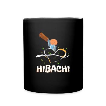 La cuisine Hibachi avec passion - Mug uni - noir - Devant
