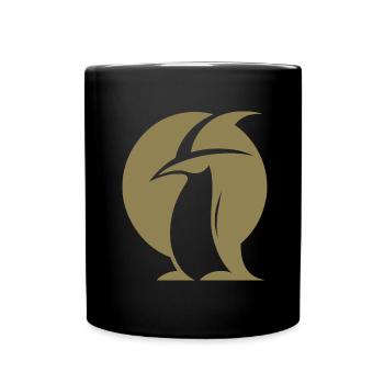Penguin Witch Hat Silhouette Magical Creatures - Full Colour Mug - black - Front