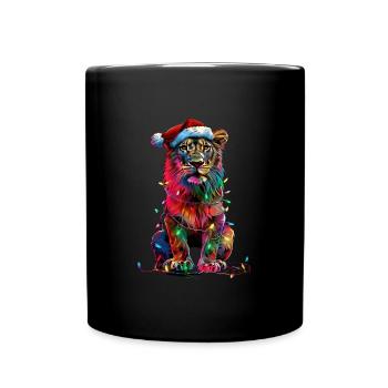 Noël Lion - Mug uni - noir - Devant