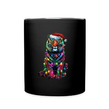 Noël du tigre - Mug uni - noir - Devant