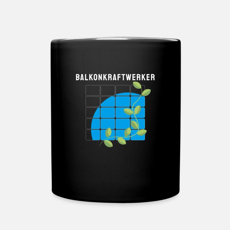 Balkonkraftwerker Solar Photovoltaik - Tasse einfarbig - Schwarz