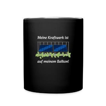 My Power Plant Balcony Power Plant Solar - Full Colour Mug - black - Front