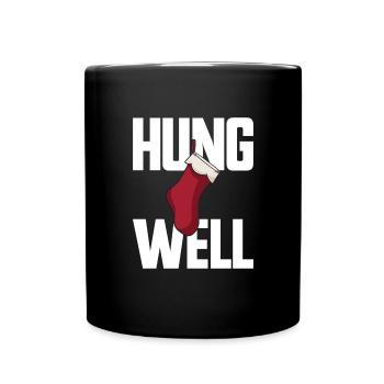 Hung Well Christmas Stocking Raunchy Men's - Full Colour Mug - black - Front
