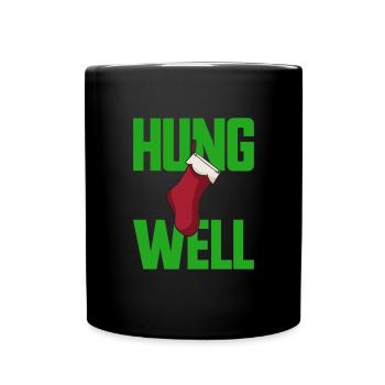 Hung Well Christmas Stocking Raunchy Men's - Full Colour Mug - black - Front