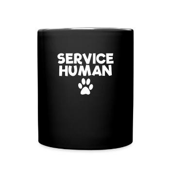 Service Human, Emotional Support, Dog, Se - Full Colour Mug - black - Front