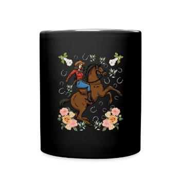 Wildflowers Wild Horses Wild Horses for Women - Full Colour Mug - black - Front