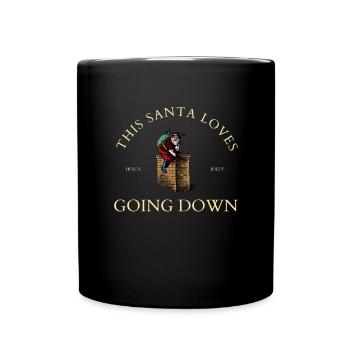 This Santa Claus loves to have a raunchy Christmas - Full Colour Mug - black - Front