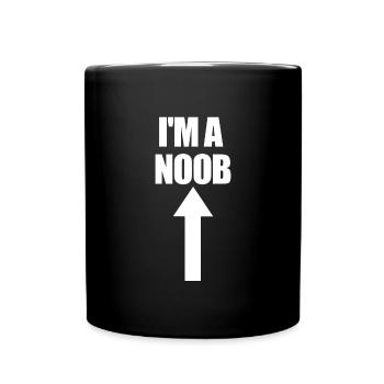 Je suis un noob flèche pointant vers le haut, vidéo - Mug uni - noir - Devant