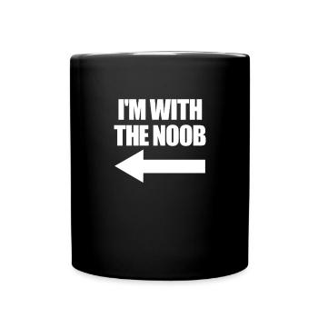 I'm Gamer N with the Noob Arrow Left Video Game - Full Colour Mug - black - Front