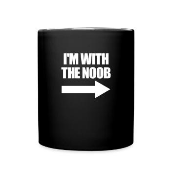 Je suis avec le Noob Arrow Right Video gamer Noob - Mug uni - noir - Devant