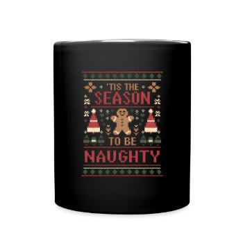 C’est l’heure d’un Noël effronté en pain d’épice - Mug uni - noir - Devant