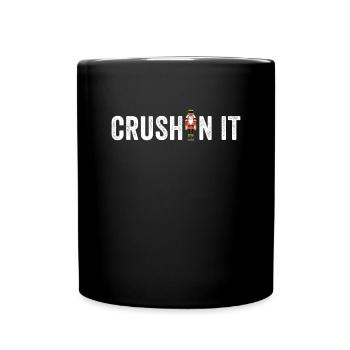 Crushin' It Lustiger Weihnachts-Nussknacker für Er - Tasse einfarbig - Schwarz - Vorne