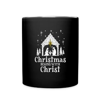 Noël commence avec le Christ - Mug uni - noir - Devant