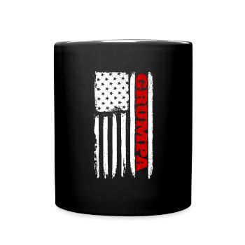 Grumpa Drapeau Américain Patriotique Grand-père Fête des Pères - Mug uni - noir - Devant